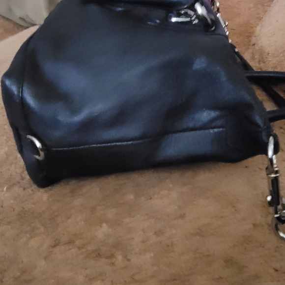 Coach Ashley Leather Black 2 way Bag Satchel nwot - Picture 10 of 13